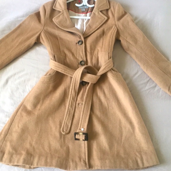 H&M Camel Tan Trenchcoat Size 10 - Picture 2 of 3